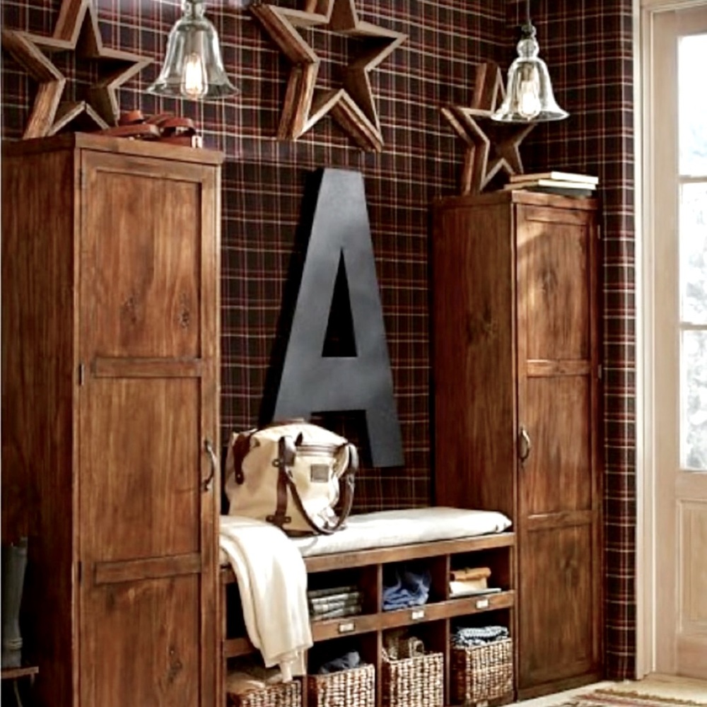Pottery Barn Large 20” Rustic Americana Wooden Milled Barn Star Rare HTF